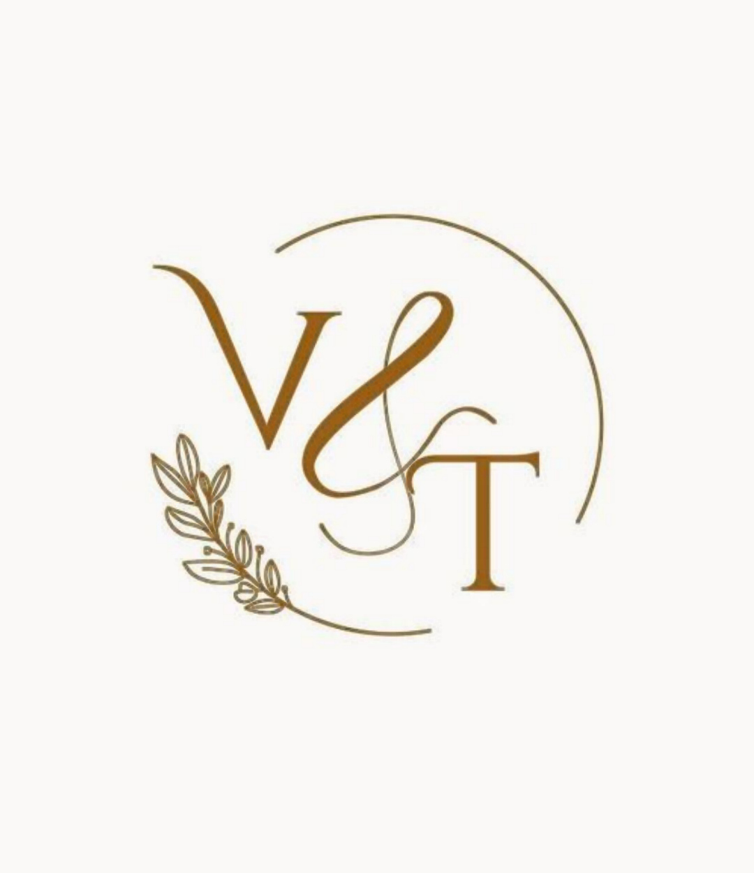 Varsha and Tejas: supplied gold V and T monogram